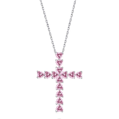 Pomuse Radiant Cross Shape Necklace