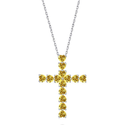 Pomuse Radiant Cross Shape Necklace