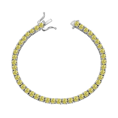 Pomuse Ornate Dazzling Round Cut Tennis Bracelet