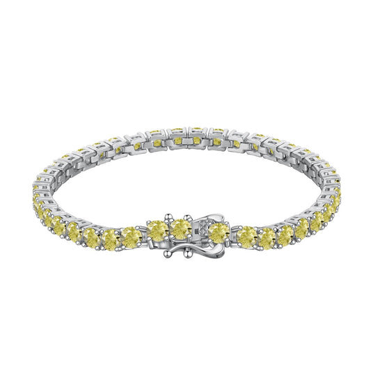 Pomuse Ornate Dazzling Round Cut Tennis Bracelet