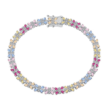 Pomuse – Strahlend buntes Party-Armband im Smaragdschliff