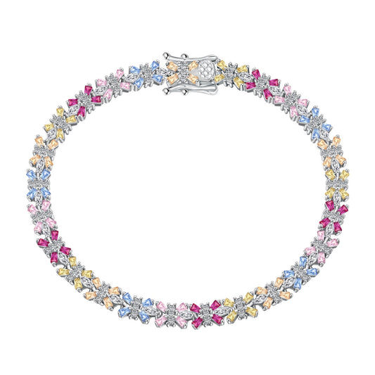 Pomuse Radiant Colorful Emerald Cut Party Bracelet