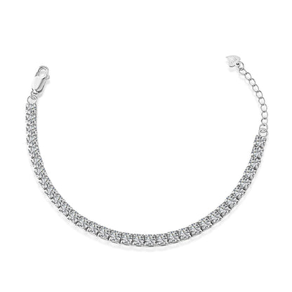 Pomuse Sparkling Radiant Princess Cut Tennis Bracelet