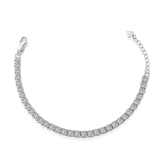 Pomuse Sparkling Radiant Princess Cut Tennis Bracelet