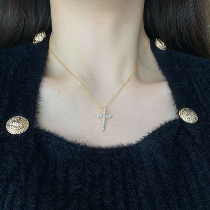 Pomuse Unique Cross Shape Necklace
