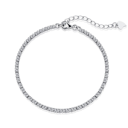 Pomuse Elegantes Smaragdschliff-Tagesarmband