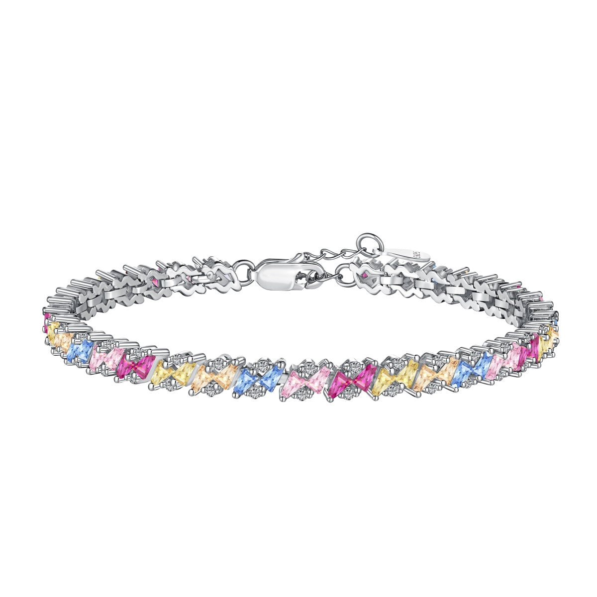 Pomuse Ornate Sparkling Multi Cut Party Bracelet