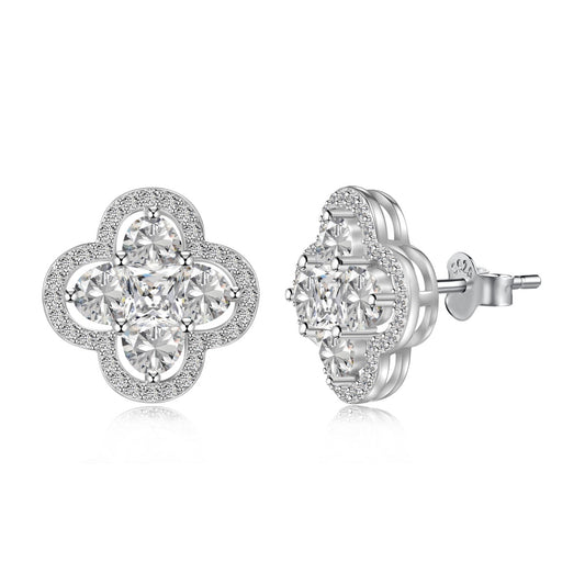 Pomuse Lucky Four-Leaf Clover Exquisite Earrings