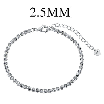 Pomuse Dazzling Sparkling Round Cut Daily Bracelet
