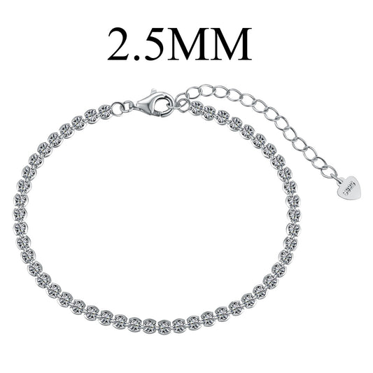 Pomuse Dazzling Sparkling Round Cut Daily Bracelet