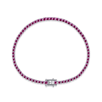 Pomuse Dazzling Colorful Round Cut Daily Bracelet