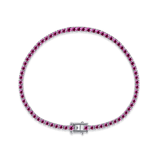 Pomuse Dazzling Colorful Round Cut Daily Bracelet