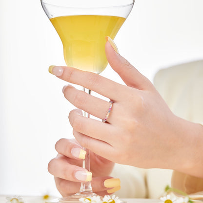 Pomuse Eleganter, lebendiger Alltagsring mit rundem Schliff