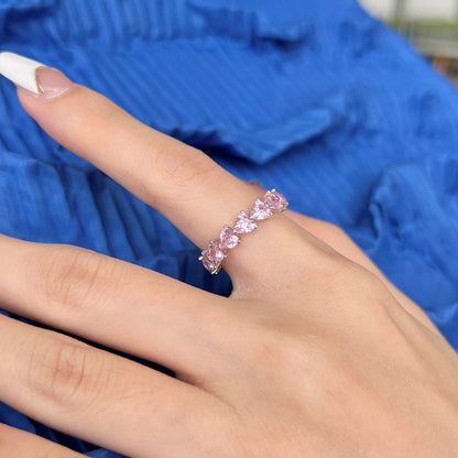 Pomuse 0.25 Carat Radiant Romance Heart Cut Lover Ring