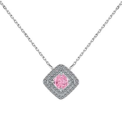 Pomuse Sparkling Asscher Cut Necklace