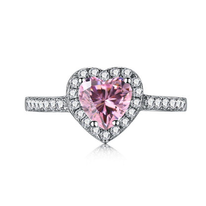 Pomuse Eternity Spritziger romantischer Herzring für Liebhaber