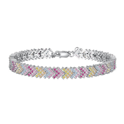 Pomuse Ornate Sparkling Round Cut Party Bracelet
