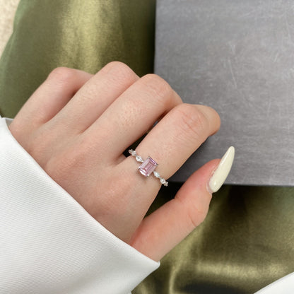 Pomuse 1.0 Carat Dainty Resplendent Radiant Cut Daily Ring
