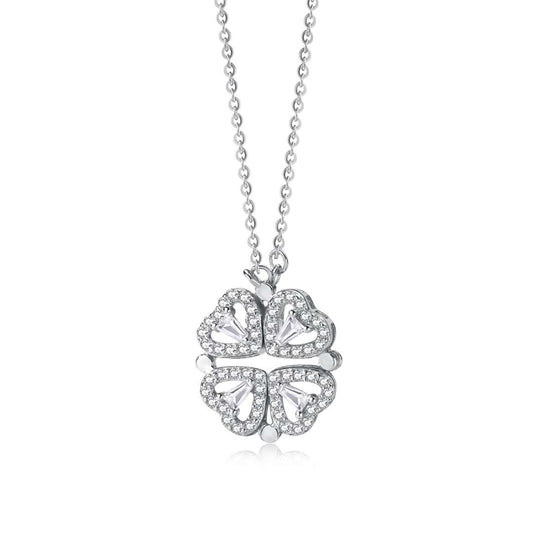 Pomuse Ornate Heart Cut Flower Shape Necklace