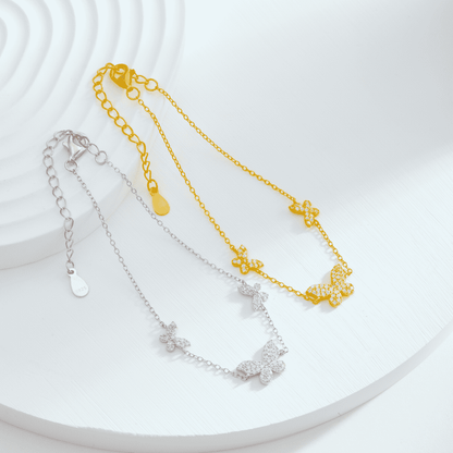 Pomuse Delicate Butterfly Pendant Bracelet