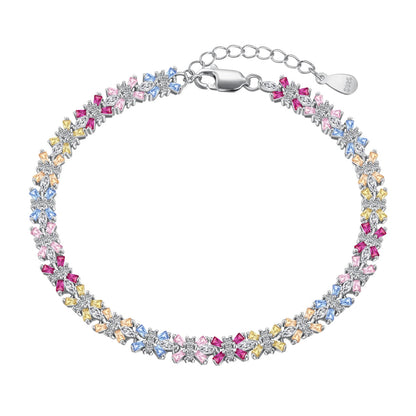 Pomuse – Strahlend buntes Party-Armband im Smaragdschliff