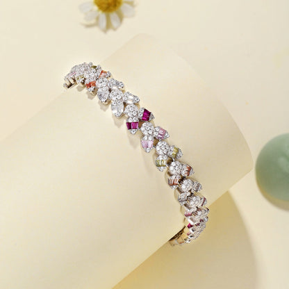 Pomuse Dainty Exquisite Flower Shape Daily Bracelet
