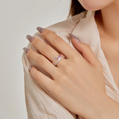 Pomuse Radiant Colorful Radiant Cut Daily Ring