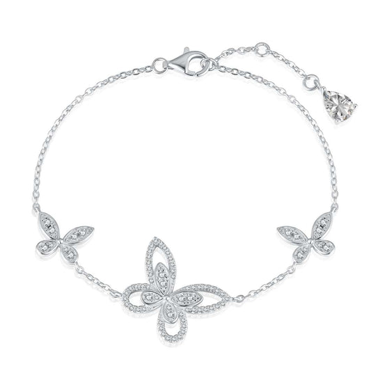 Pomuse Delicate Butterfly Pendant Bracelet