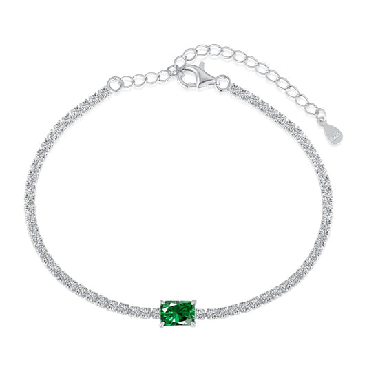 Pomuse 1.0 Carat Unique Emerald Cut Banquet Bracelet