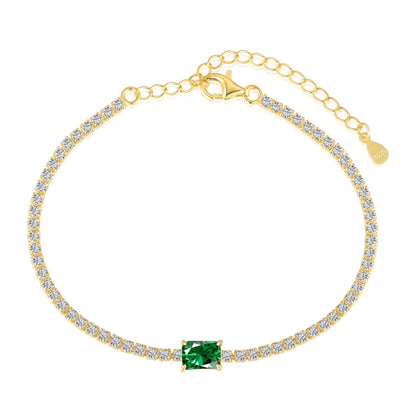 Pomuse 1.0 Carat Unique Emerald Cut Banquet Bracelet