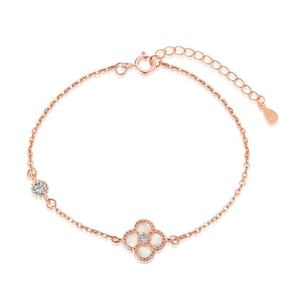 Pomuse Zartes vierblättriges Kleeblatt-Armband