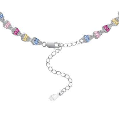 Pomuse Radiant Colorful Rainbow Necklace