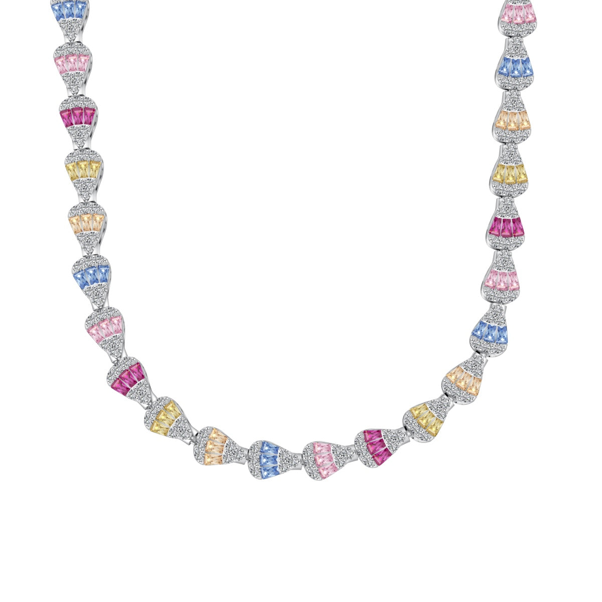 Pomuse Radiant Colorful Rainbow Necklace