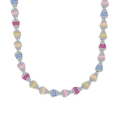 Pomuse Radiant Colorful Rainbow Necklace