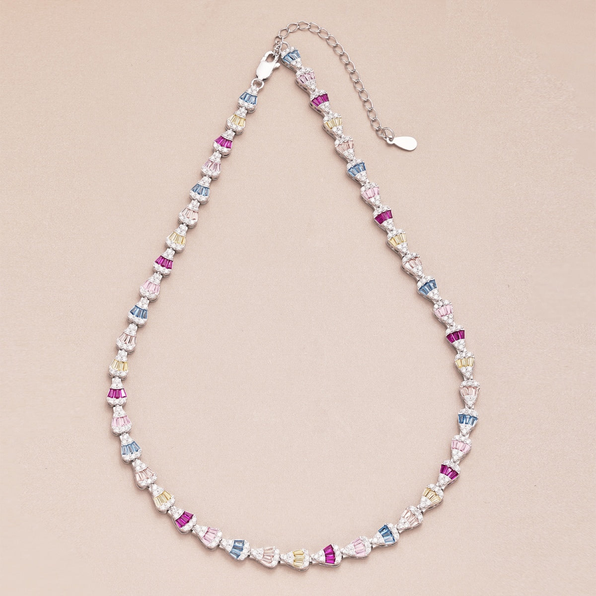 Pomuse Radiant Colorful Rainbow Necklace