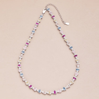 Pomuse Radiant Colorful Rainbow Necklace