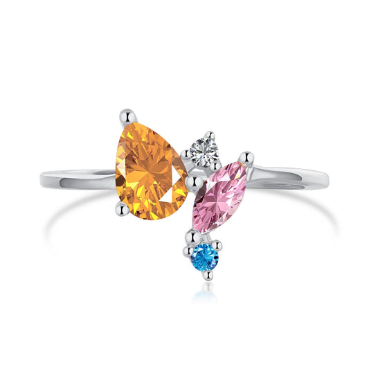 Pomuse Radiant Colorful Multi Cut Daily Ring