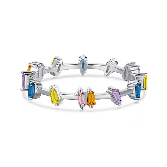 Pomuse Unique Trapezoid Cut Daily Ring