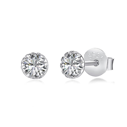 Pomuse Sparkling Colorful Round Shape Earrings