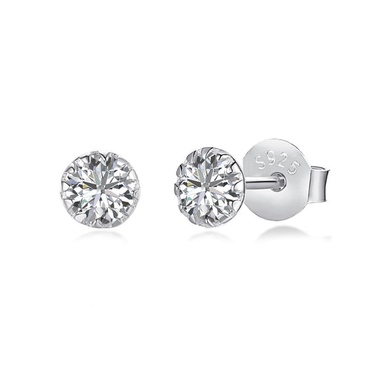 Pomuse Sparkling Colorful Round Shape Earrings