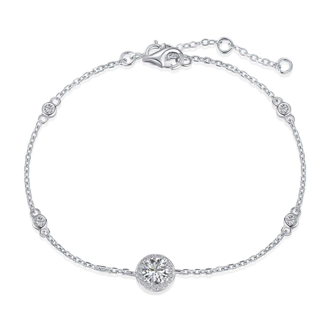 Pomuse Dazzling Round Cut Shape Bracelet