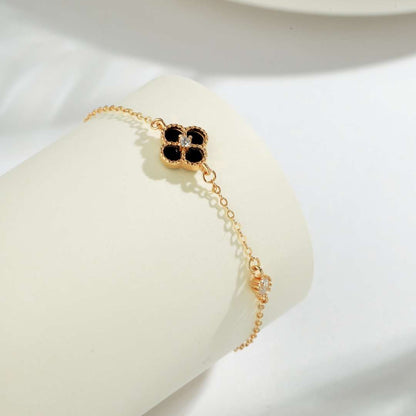 Pomuse Zartes vierblättriges Kleeblatt-Armband