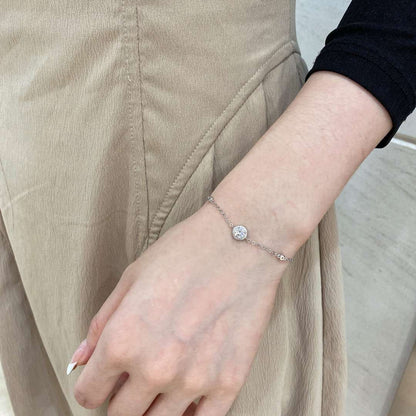 Pomuse Dazzling Round Cut Shape Bracelet
