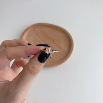 Pomuse Radiant Colorful Multi Cut Daily Ring