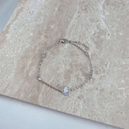 Pomuse Dazzling Round Cut Shape Bracelet