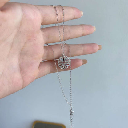 Pomuse Ornate Heart Cut Flower Shape Necklace