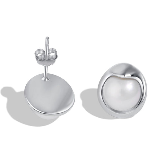 Pomuse Dainty Bread Pearl Earrings