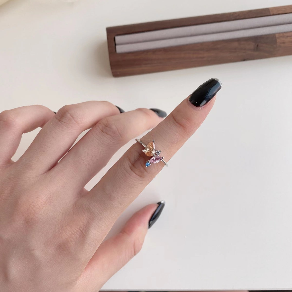 Pomuse Radiant Colorful Multi Cut Daily Ring