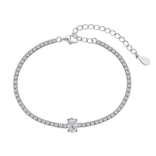 Pomuse 0.75 Carat Exquisite Oval Cut Daily Bracelet