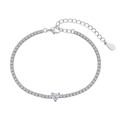 Pomuse 0.5 Carat Elegant Romantic Heart Shape Lover Bracelet